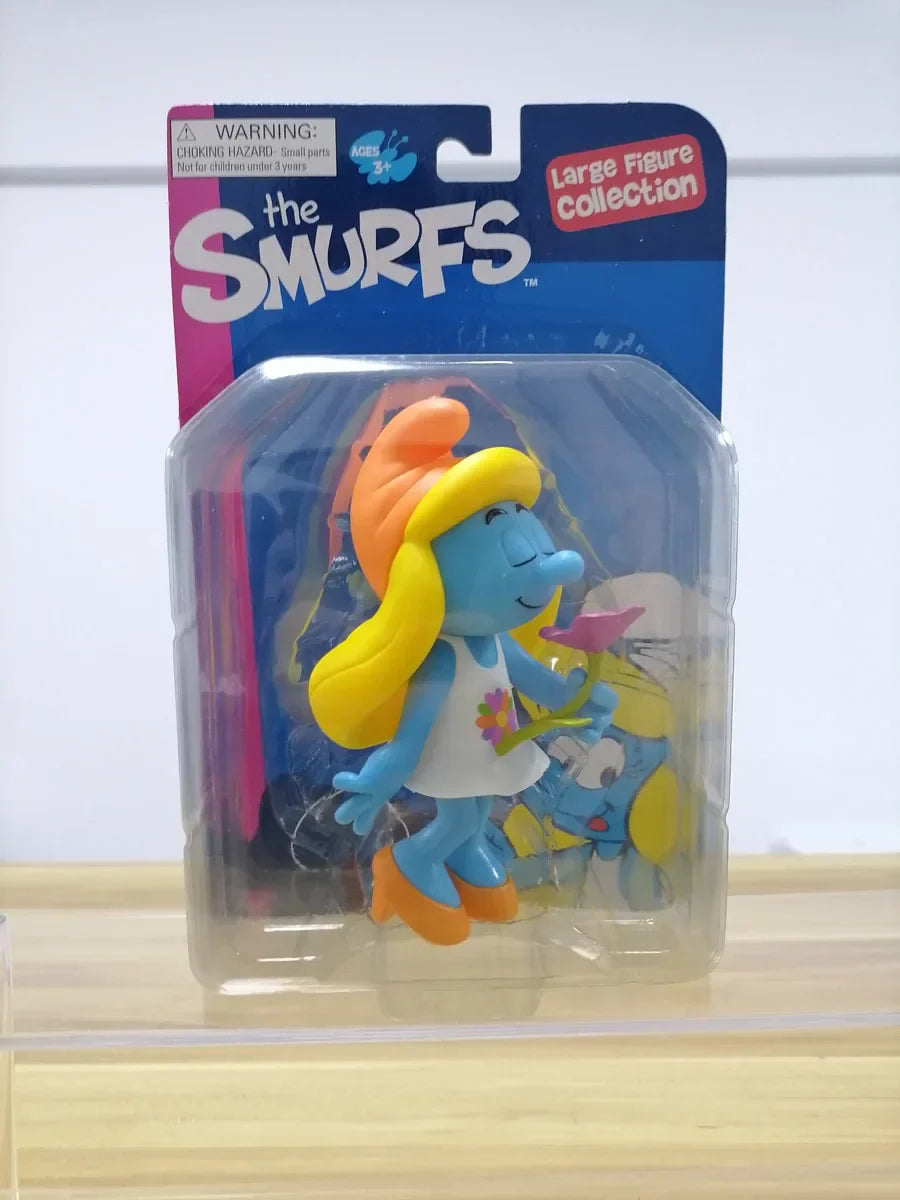 Children Play House Toy Smurf Mushroom House Doll Articulated Movable Nostalgic Animated Hand Puppet Ornaments Nostalgic Toy