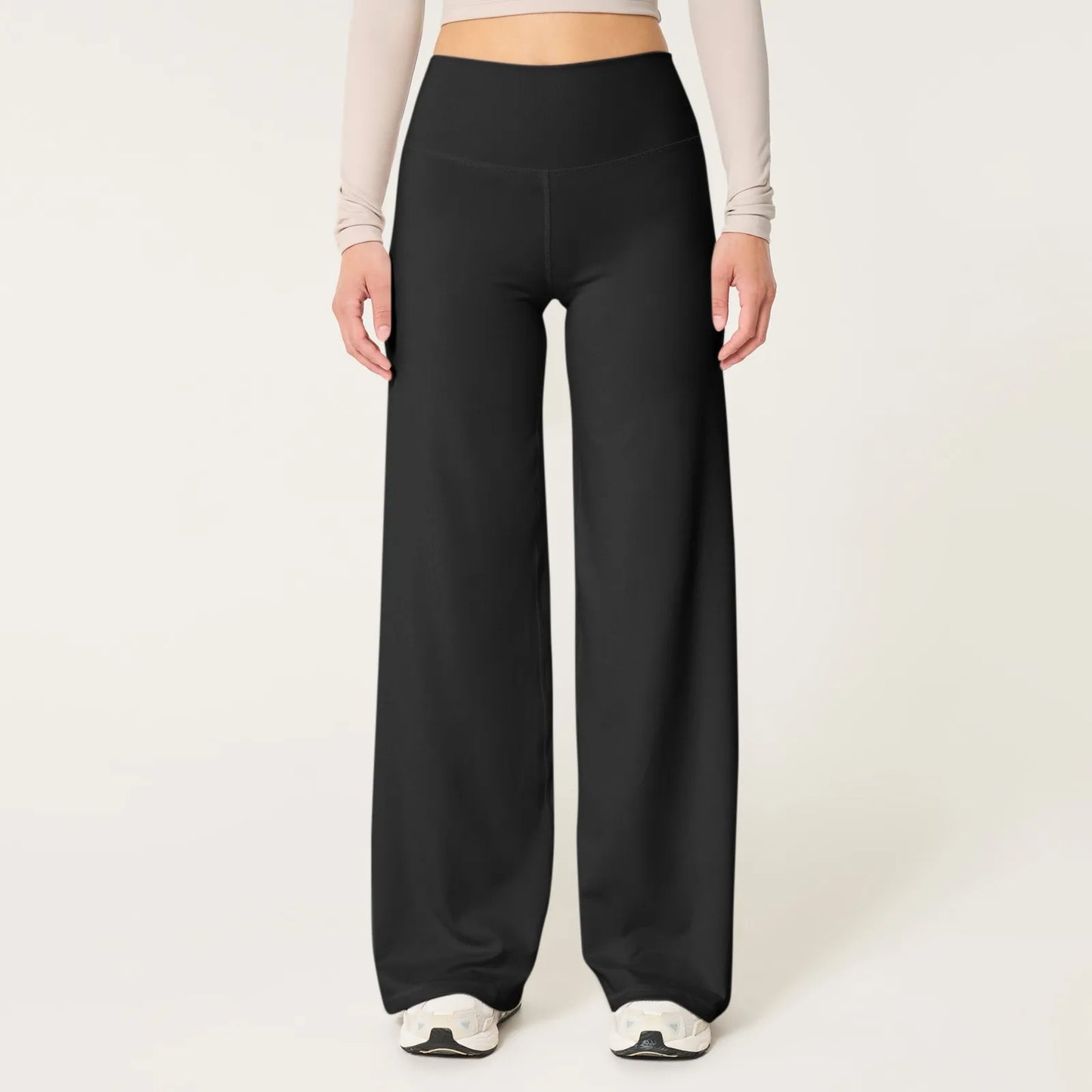 Casual Clothes Yoga Pants For Women High Waist Workout Leggings Stretchy Pants With Pockets Solid Soft Sweatpants For Women
