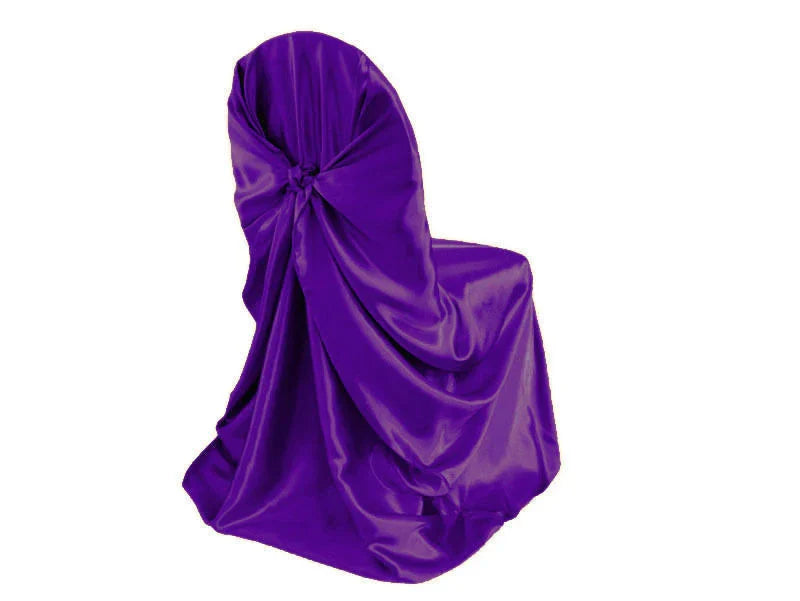 BITFLY Self Tie Satin Chair Covers Wedding Banquet Party Decoration Annual Dinner Supplies Universal Home Decor