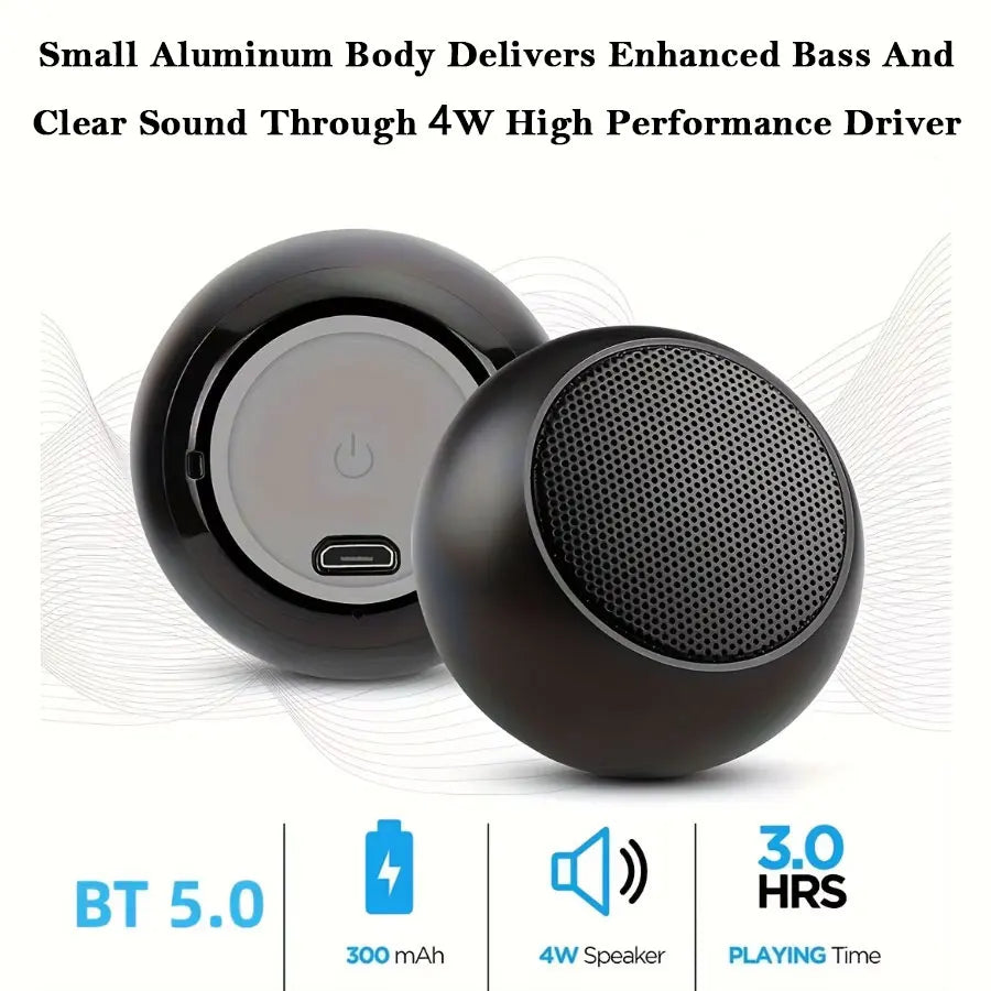 Metal Mini Wireless Bluetooth Speaker Hifi Portable Subwoofer Outdoor Music Stereo Surround Audio Player Bluetooth Speaker