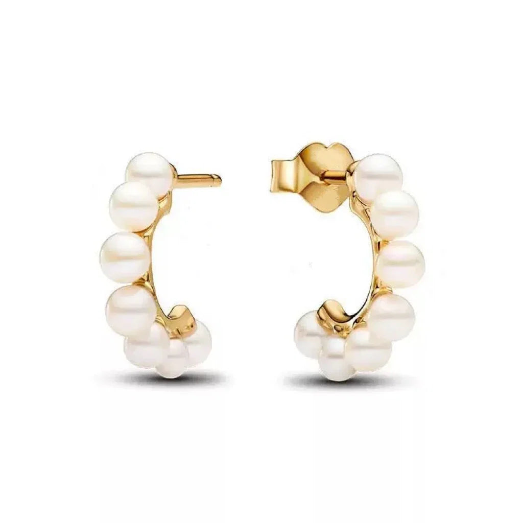 100%925 Pure Silver Classic Water-Drop Heart-Shaped Round Stud