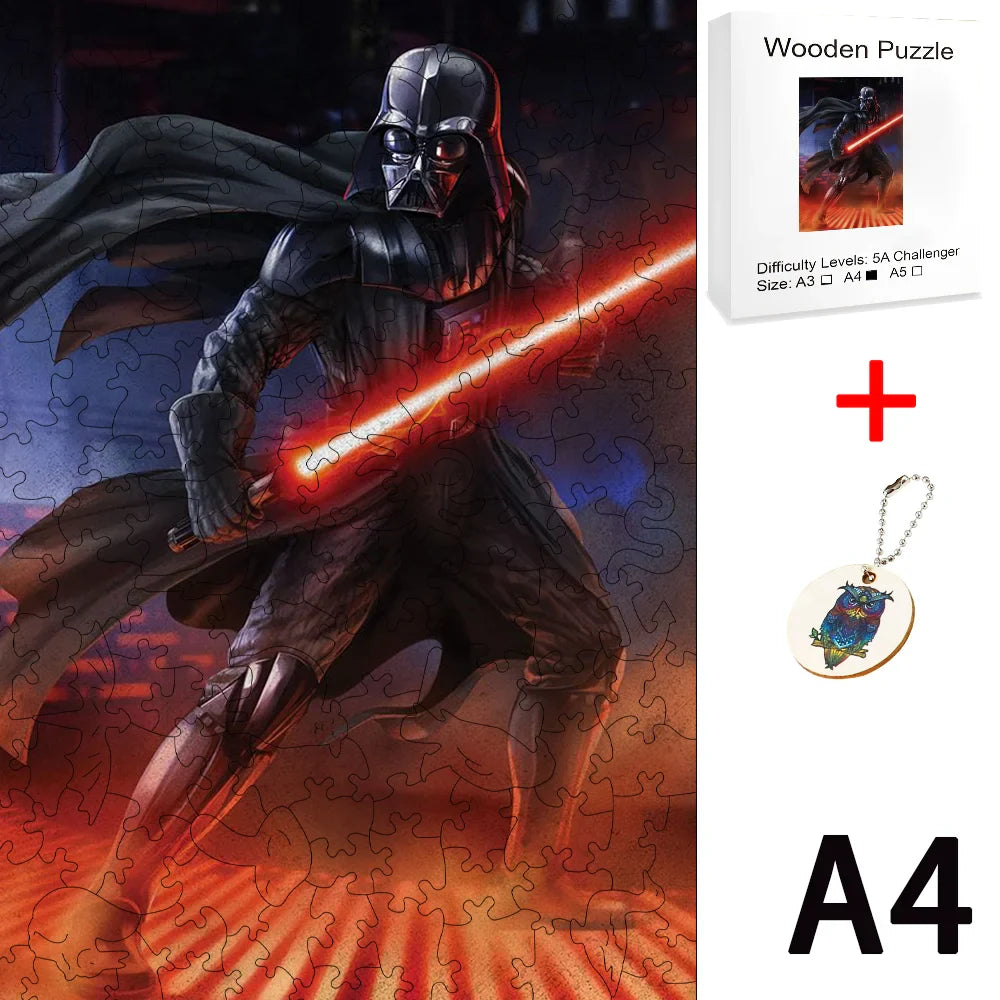 Star Wars Wooden Puzzle Board Games for Children Hobby Jigsaw Table Game Craft Toys Diy Fidget Christmas Building Blocks Model