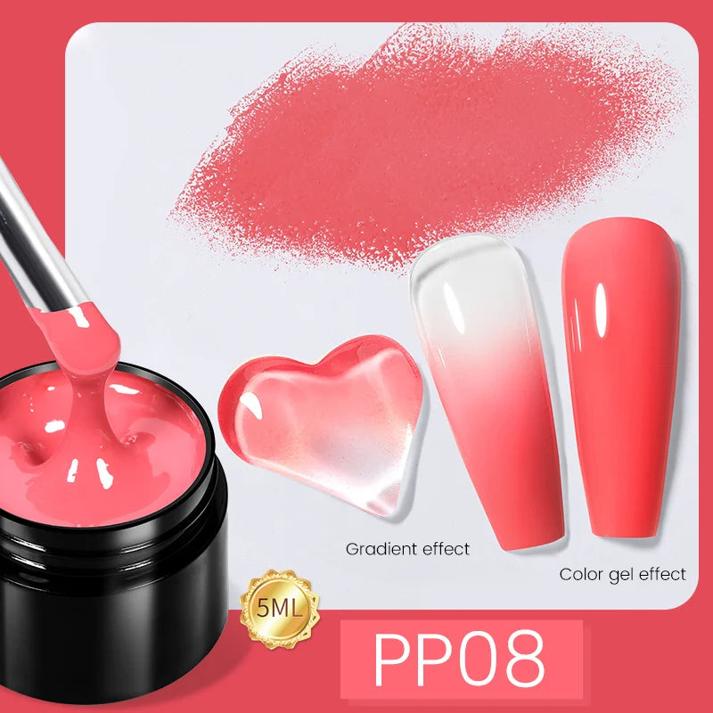 BORN PRETTY Non Stick Hand Solid Extension Nail Gel Polish Clear Pink Nude Aurora Luminous 3D Modeling Carving Nail  Gel
