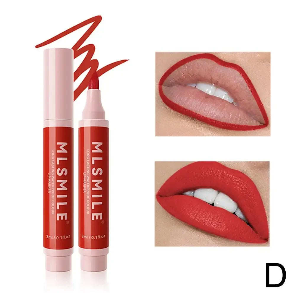 Lip Stain Marker Waterproof Long Lasting Color Effect Proof Matte Lips Hydrating Smudge Lip Sweat Finishing Makeup Pen Non T7T7