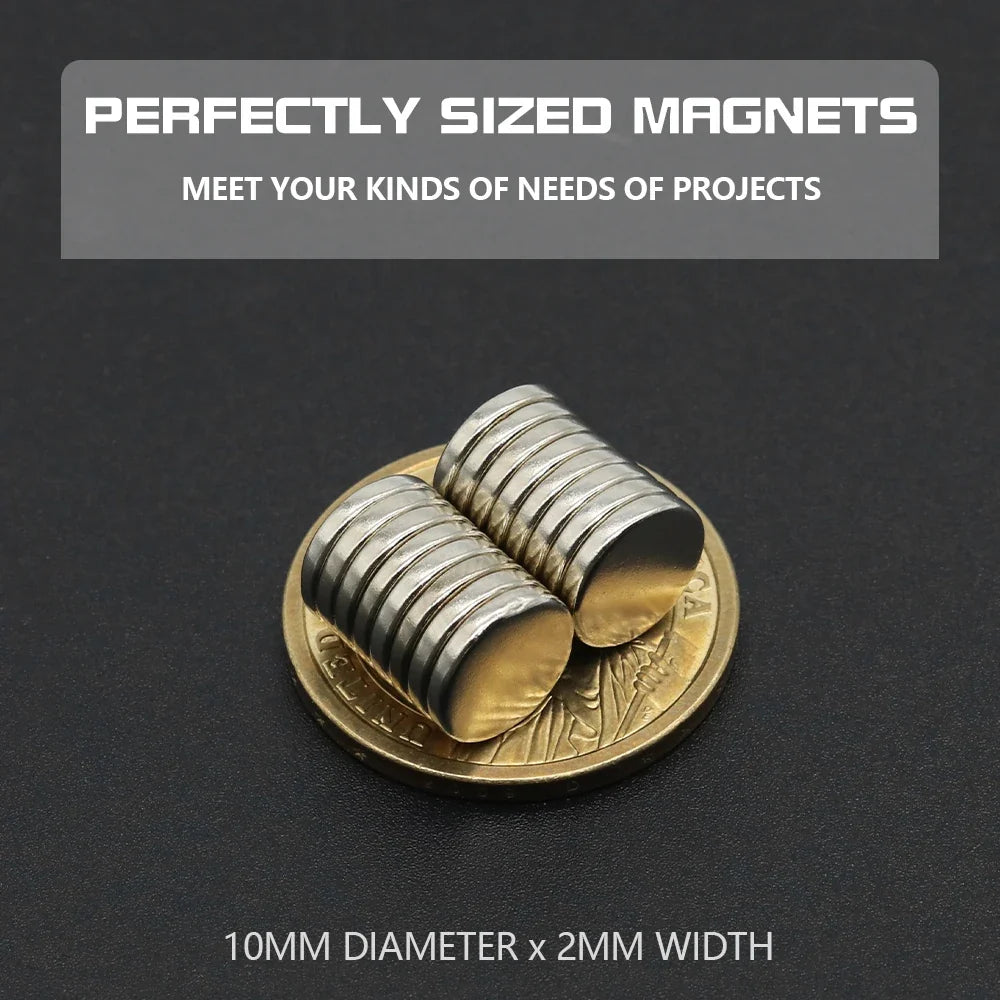 Super Powerful round Neodymium Magnet NdFeB N35 Strong Permanent Magnetic Imans for Refrigerator Various Sizes 2x2/4x2/5x1/6x2/8