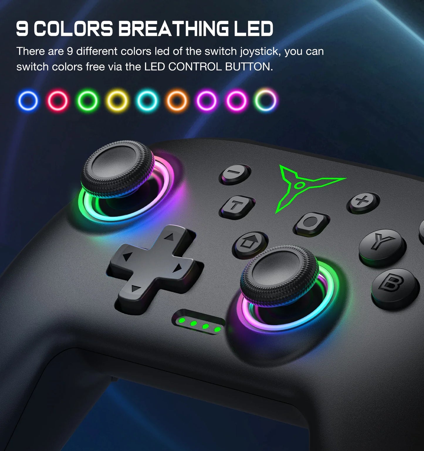 RGB Wireless Controller For Nintendo Switch Pro/Switch 2 Origina Joystick Gamepad Professional Lag-Free Gamepad Phone Gamepads