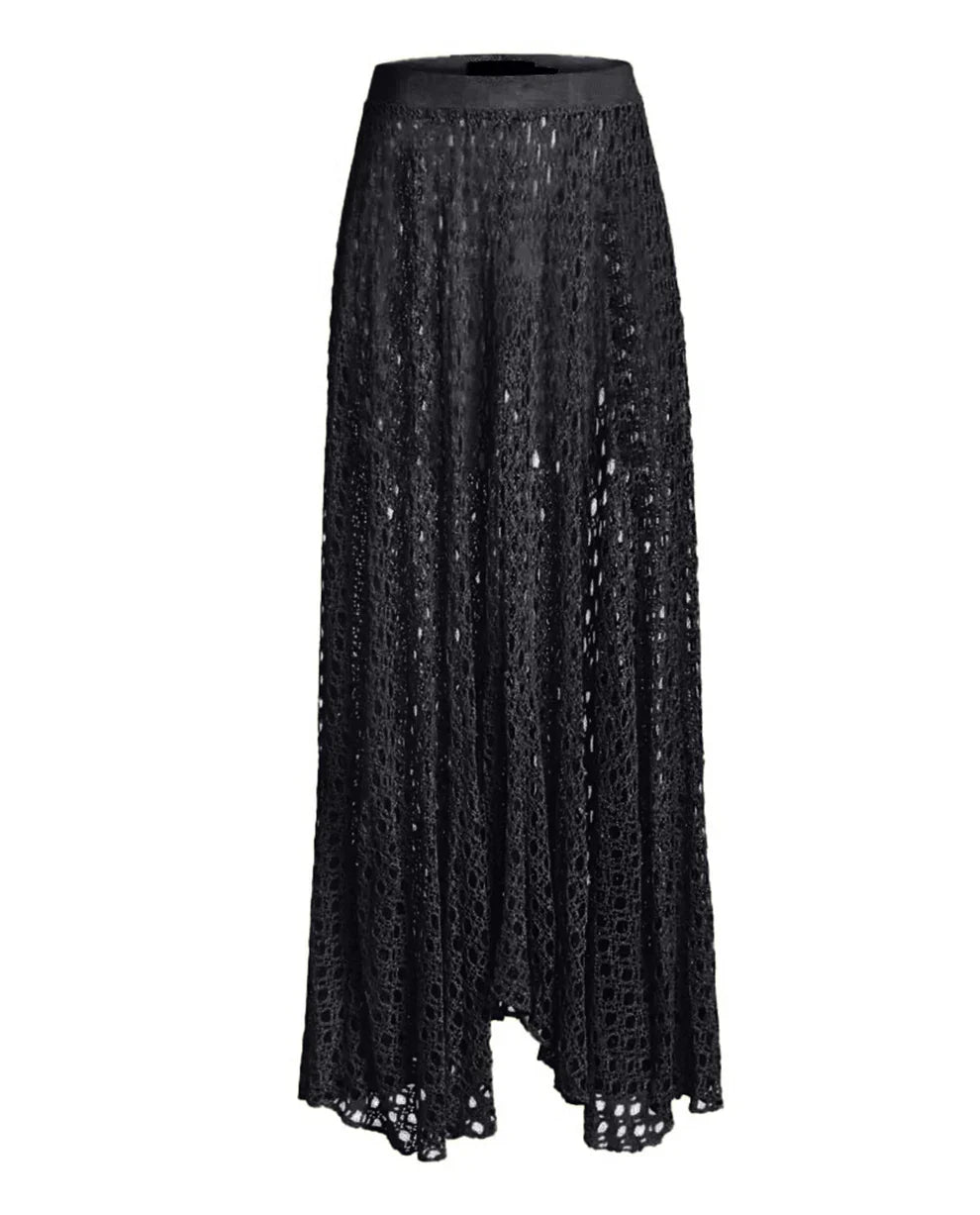 Luxury Crochet Skirt Long Sleeved Swimwear Solid Color Beachwear Beach Export Women'S Party Exclusive Fashion Split Swimsuit