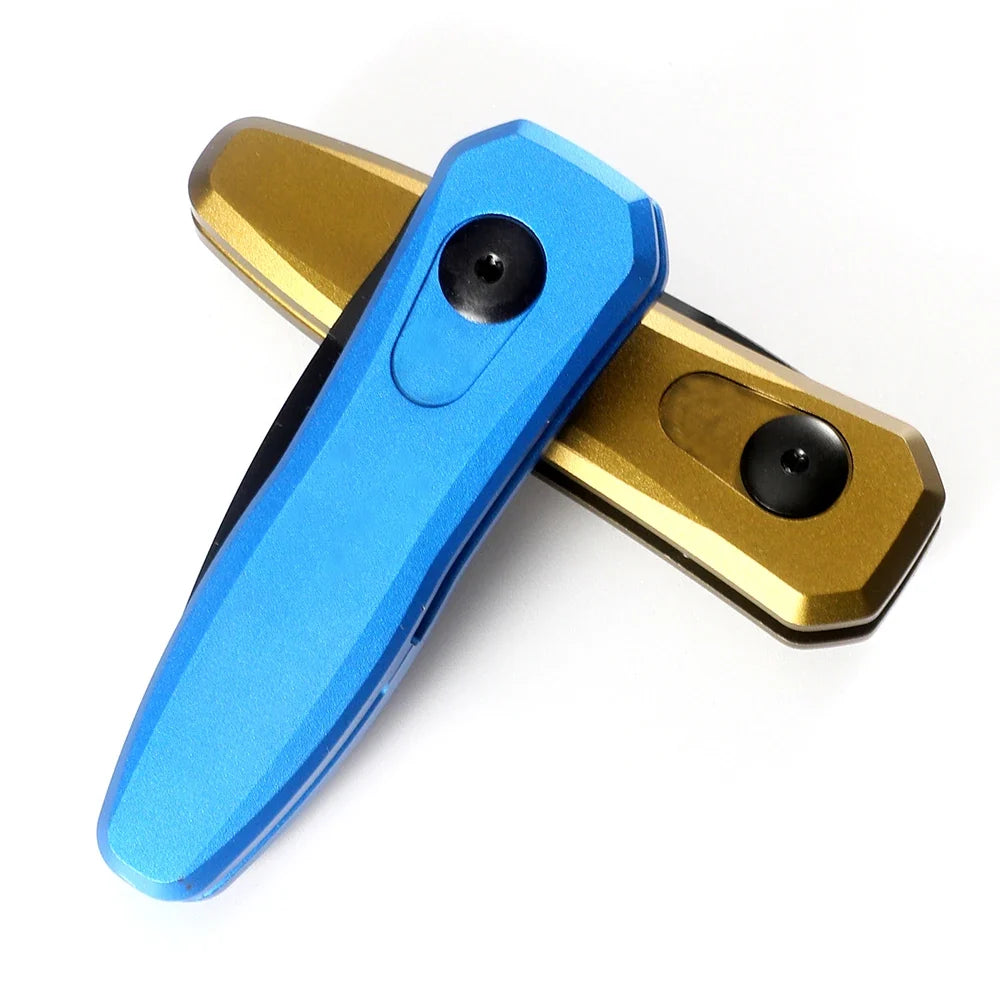 7500 folding pocket knife 1.9 inch black 8CR13 blade, aluminum handle camping hunting fishing outdoor tool EDC