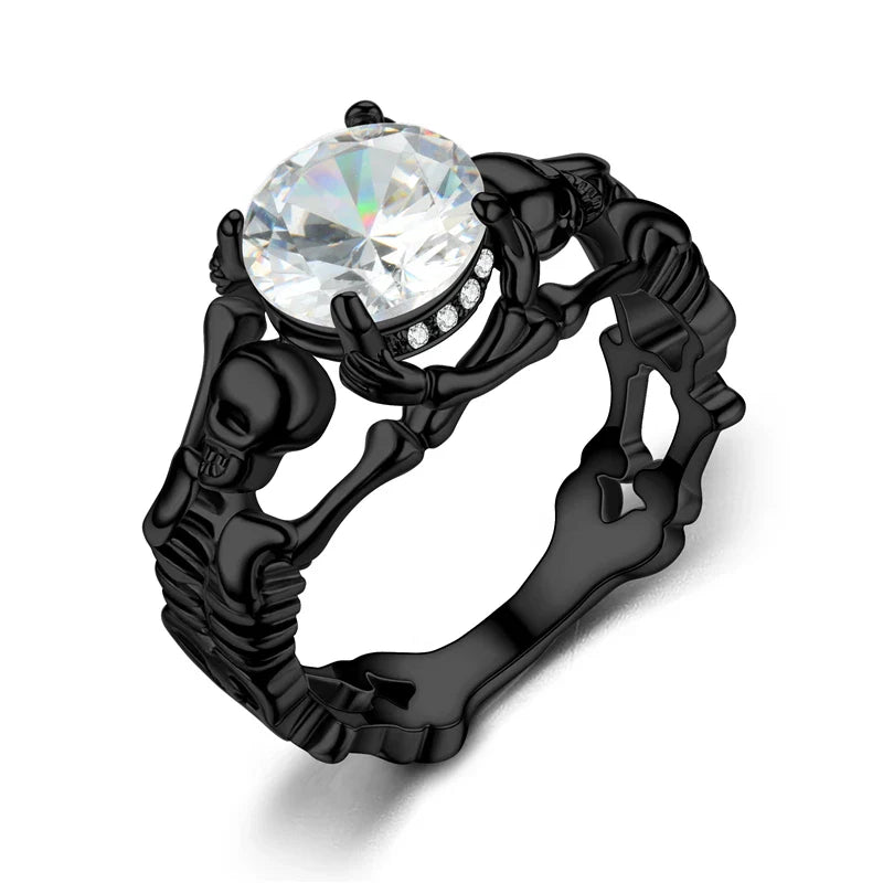 Skull Gothic Statement Promise Cocktail Party Biker Ring Vampire Accessories Halloween Gifts