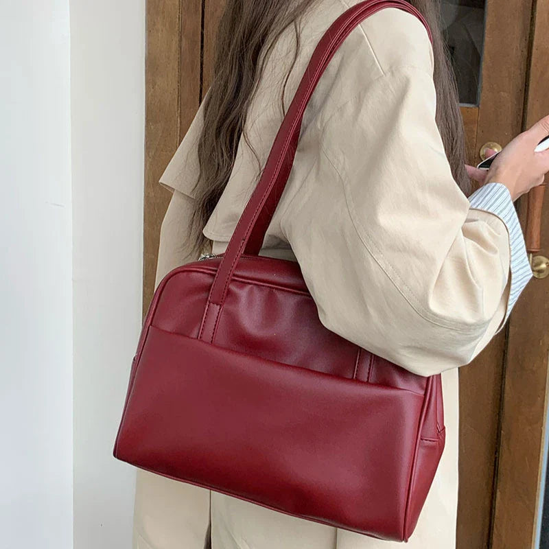 Large Capacity Single Shoulder Women's Bag, Versatile Vintage Underarm Bag.