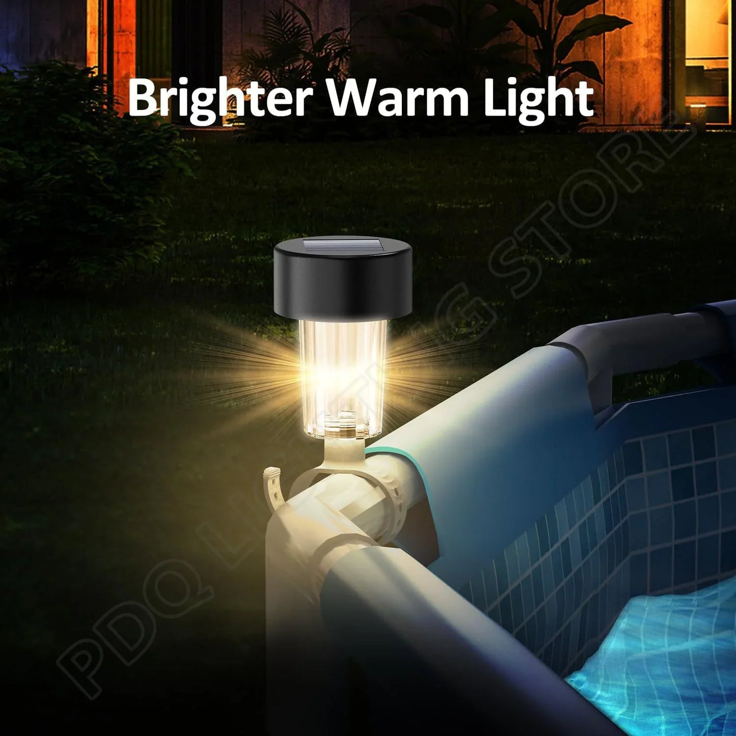 6 packages Solar Pool Light Frame on the ground for swimming pool outdoor pool fence decorative accessories Waterproof LED