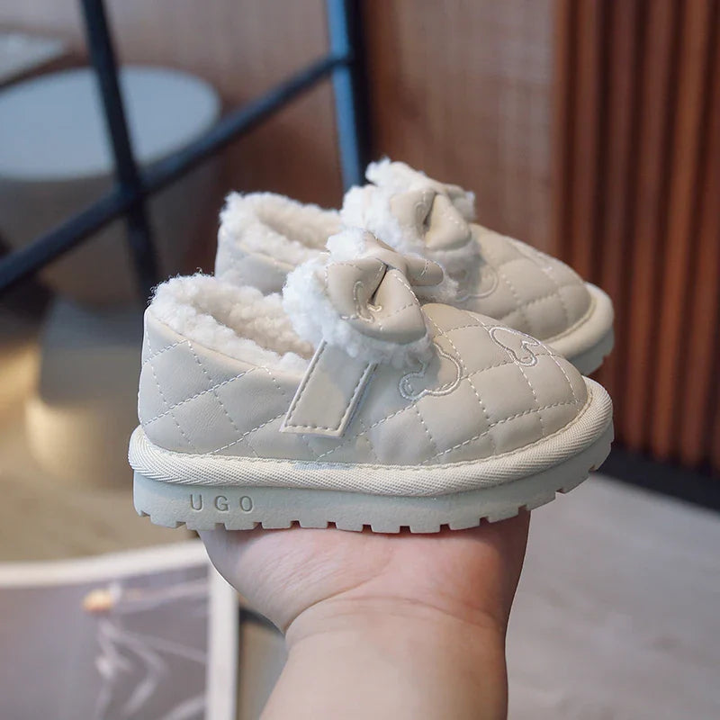Children's Cotton Shoes 1-8 Years Old Padded Thickened Boys Girls Walking Shoes Autumn Winter Flat Non-slip Kid Baby Snow Boots