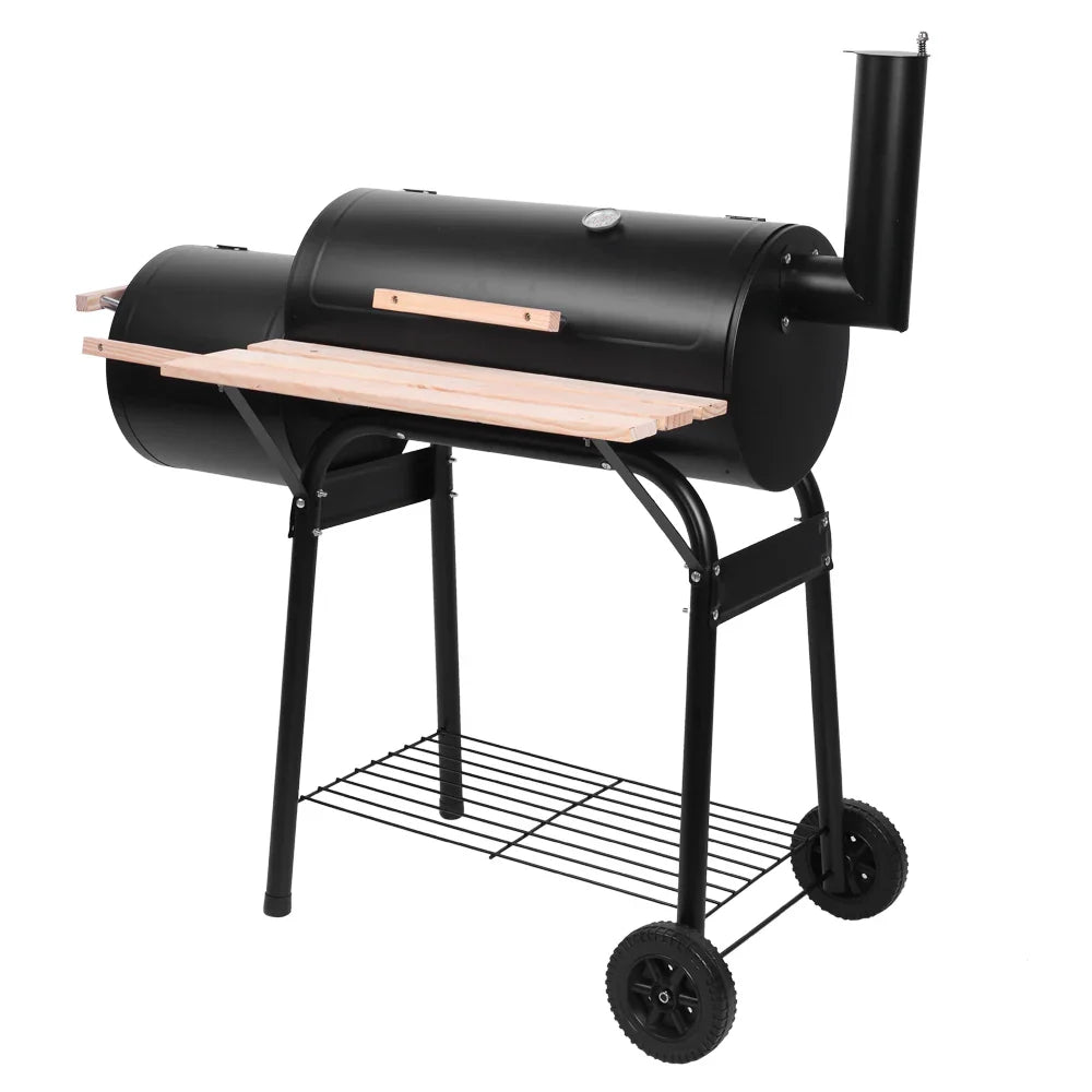 Oil Drum Charcoal Furnace, High Temperature Spray Paint (500-600 Degrees) 15cm Plastic Wheel.