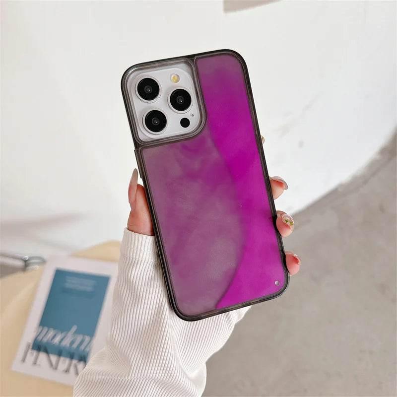 Luminous Flowing Sand Phone Case for iPhone 15 14 13 Pro Max