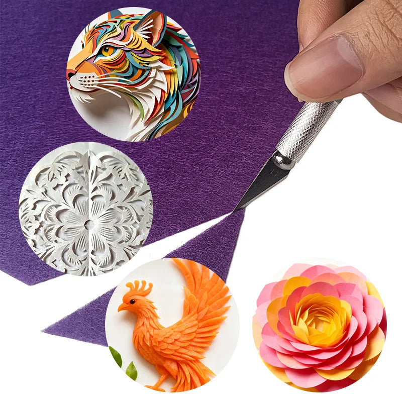 45mm Precision Rotating Cutter Set, Carving Knife, A4 Cutting Pad, Patch Measuring Tape, Sewing, Embroidery Craft Production.
