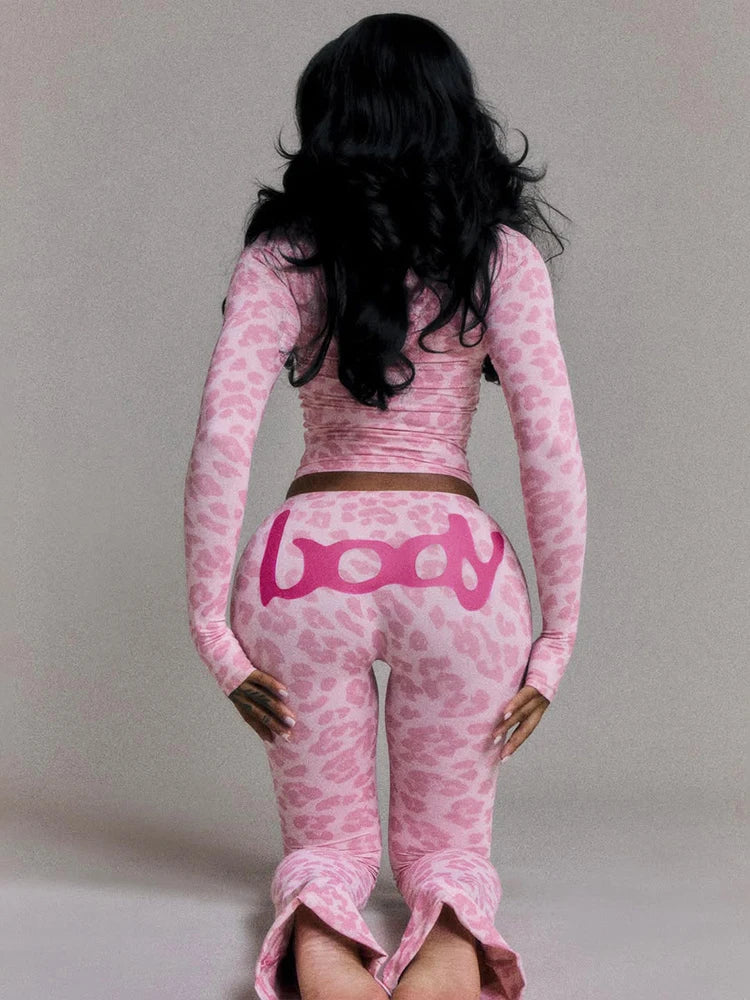 Letter Print 2 Piece Set, Women Zip Cardigan Hooded Crop Jacket Skinny Leggings, Wild Sporty Style Outfits,