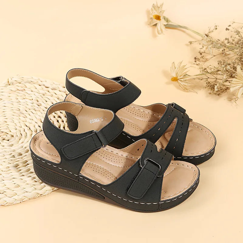 Women Sandals Soft Stitching Ladies Sandals Comfortable Flat Sandals Women Open Toe Beach Shoes Woman Footwear Sandalias Treking