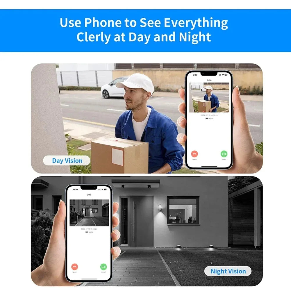 WIFI Video Doorbell Camera Wireless IR Night Vision Smart Home Security HD Door Bell Two Way Intercom Voice Change For Home