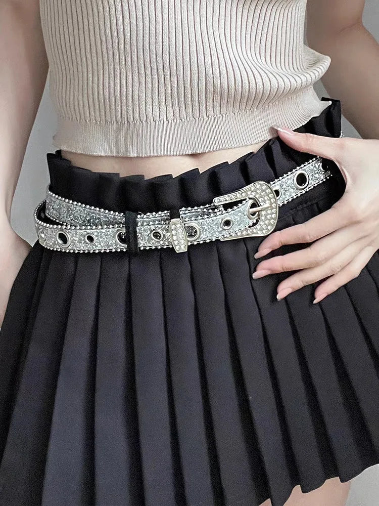 EtherealBe Gothic Rhinestone Belt for Women