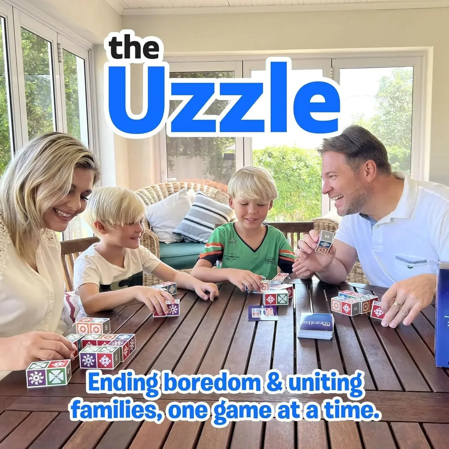 Block Puzzle Board Game for Adults & Kids, Expert-Level Challenges, Uzzle Base Game, an Action Packed Family Board Party Game