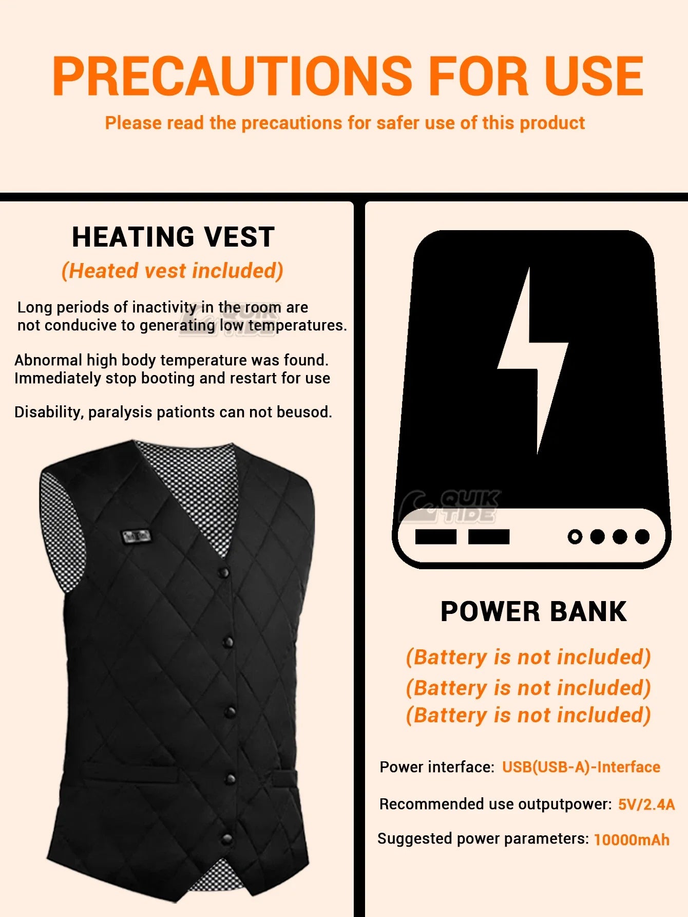 Intelligent Heating Vest, 16-Heating Zones, 2-Switches, 3-Speed Adjustable, Suitable For Outdoor Activities, Indoor Work, Hiking