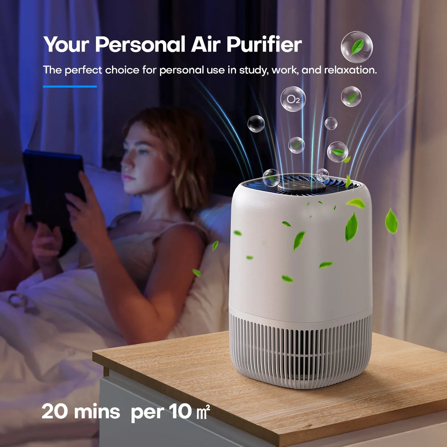 Air Purifiers  Home,Filter Cleaner with Fragrance