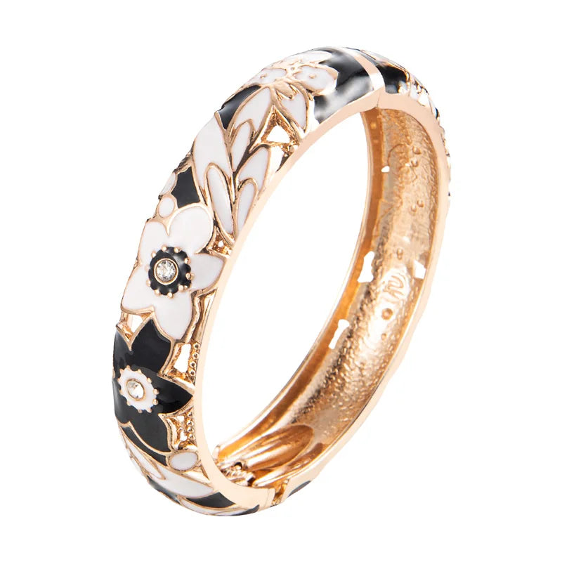 Bangle for Women Double Enamel Bangle Set Cloisonne Women's Jewelry