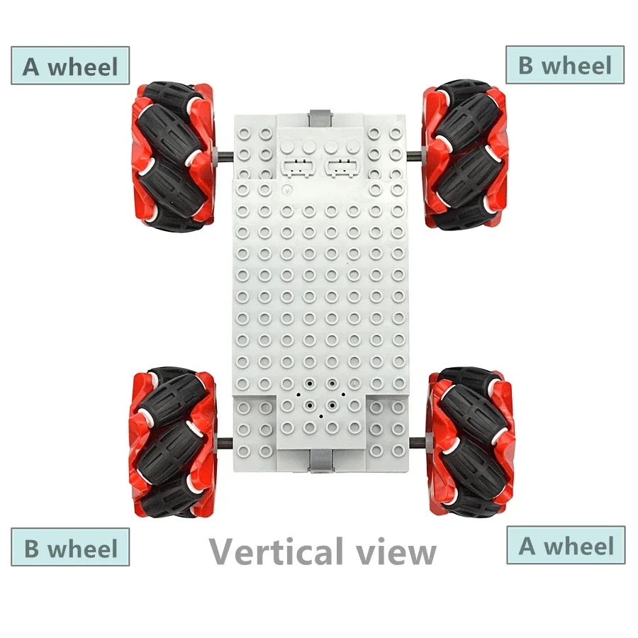 Mecanum MOC Technical Universal Omnidirectional for 45544 EV3 Robotics Model Parts DIY Building Blocks Tires Leduo