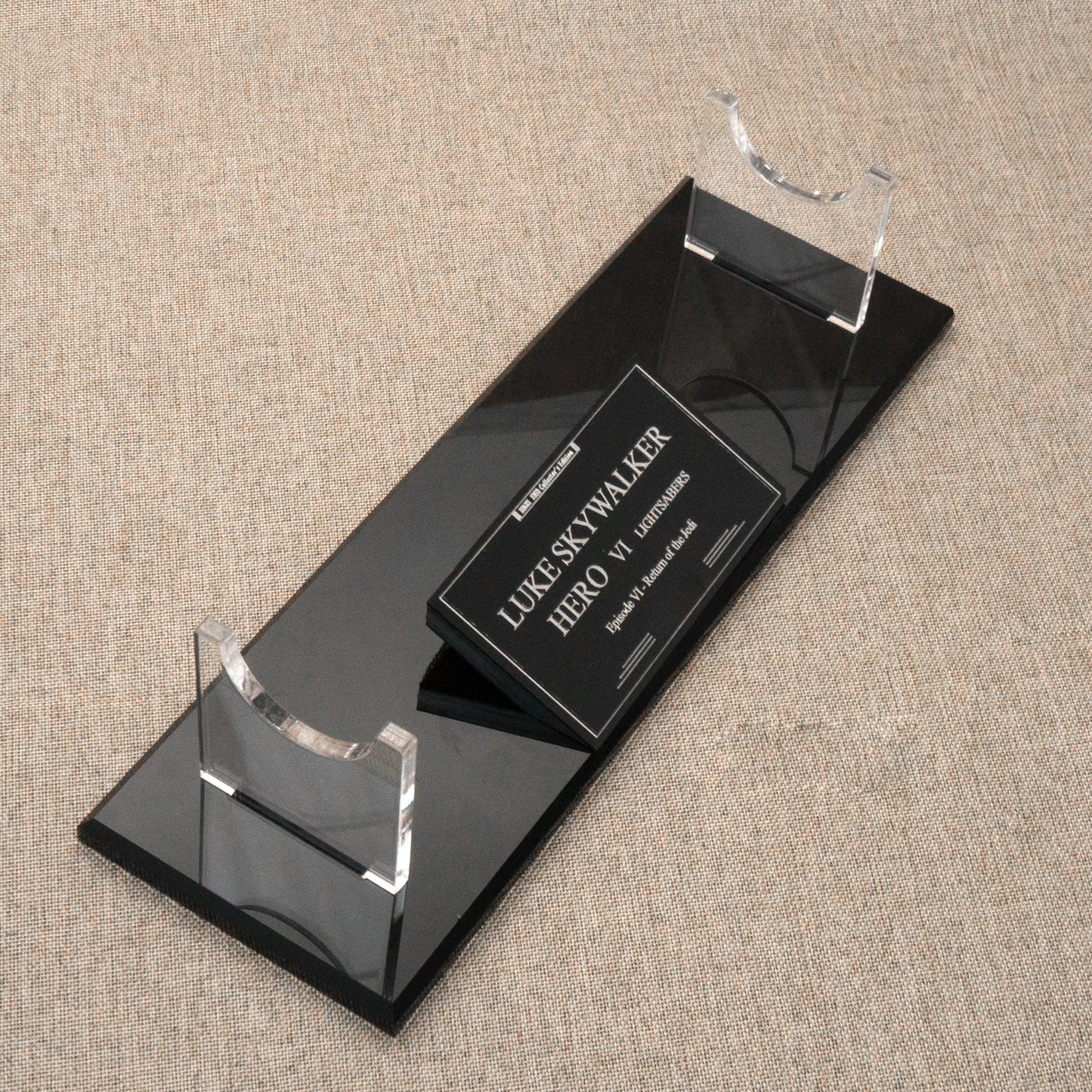 LUKE Anakin Darth Vader Obiwan Lightsaber collection display stand saber nameplate acrylic material