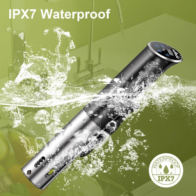 1100W Vacuum Sous Vide Cooker IPX7 Waterproof Slow Cooker with Digital Display LCD Touch Immersion Circulator Accurate Cooking
