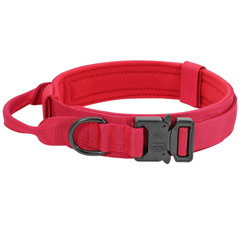 Military Tactical Dog Collar Nylon Dogs Collars Durable Pet Training Necklace Adjustable For Medium Large Dogs French Bulldog