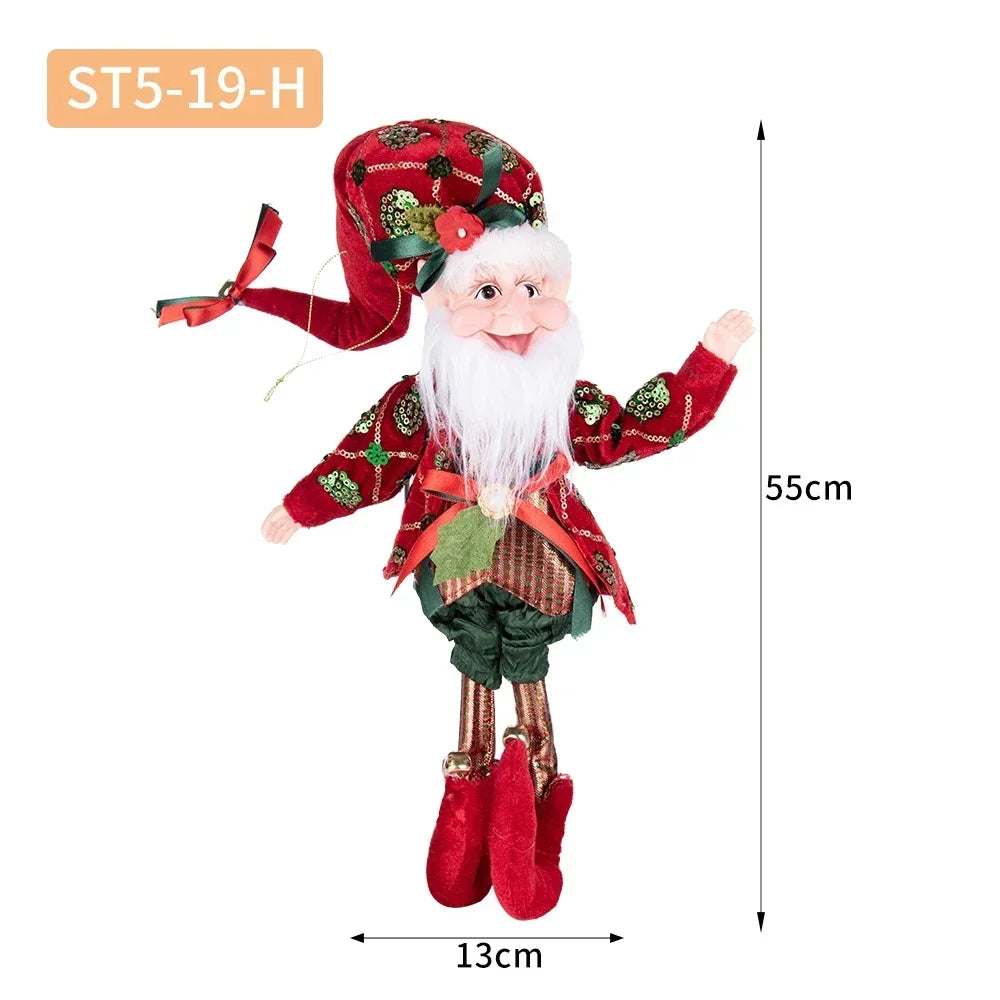2024 New Christmas Elf Plush Toy Home Decor Couple Elves Holiday Dolls Toy New Year Gift Kids Room Decoration Navidad Natal Xmas