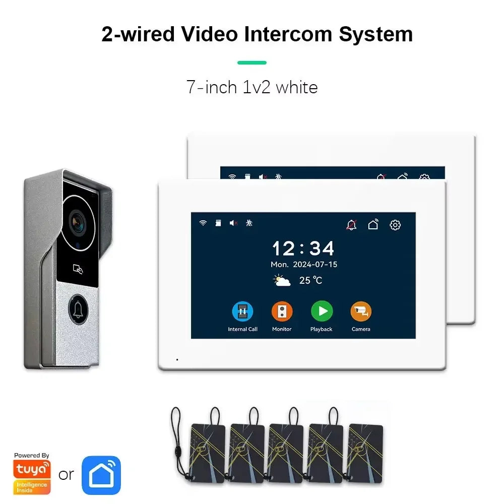 ANJIELO SMARTANJIELO SMART 10 Inch Vide10 Inch Doorbell Video Camera System with 7 Door Lock Intercom - Home Security Protection