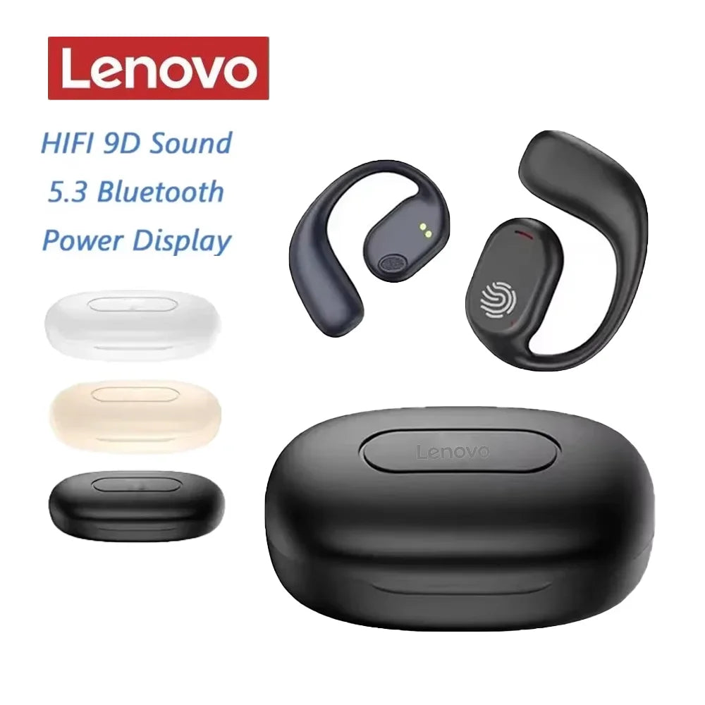 New Lenovo Bone Conduction Earphones Sports Bluetooth 5.3 Wireless Earbuds HiFi 9D Stereo Waterproof Touch Control Noise Cancel