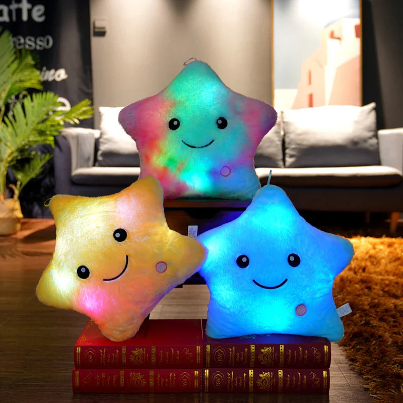 Luminous Pillow Christmas Toys, Led Light Pillow,plush Pillow, Hot Colorful Stars,kids  Birthday Gift YYT214