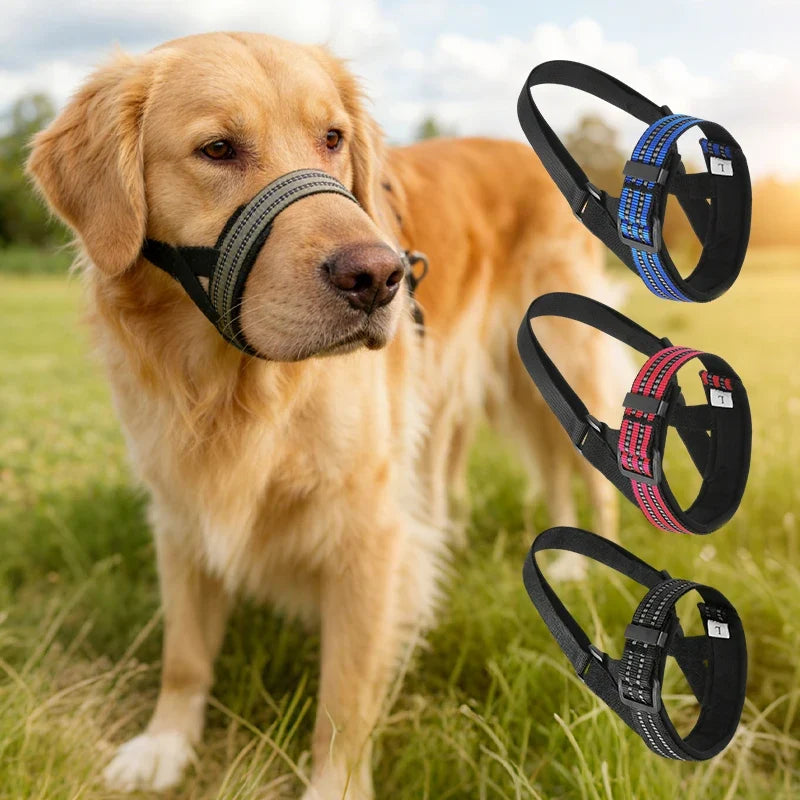 Tactical Outdoor Dog Muzzle for Large Dogs Bite Proof Anti Bark Pet Anti-barking dog tactical muzzle; anti-ingestion dog muzzle