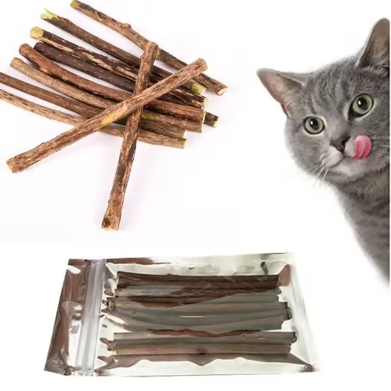 Silvervine Sticks for Cats - Natural Teeth Cleaning Chew Toys, Kitten Teething Training, Catnip Cat Teaser, Pet Supplies