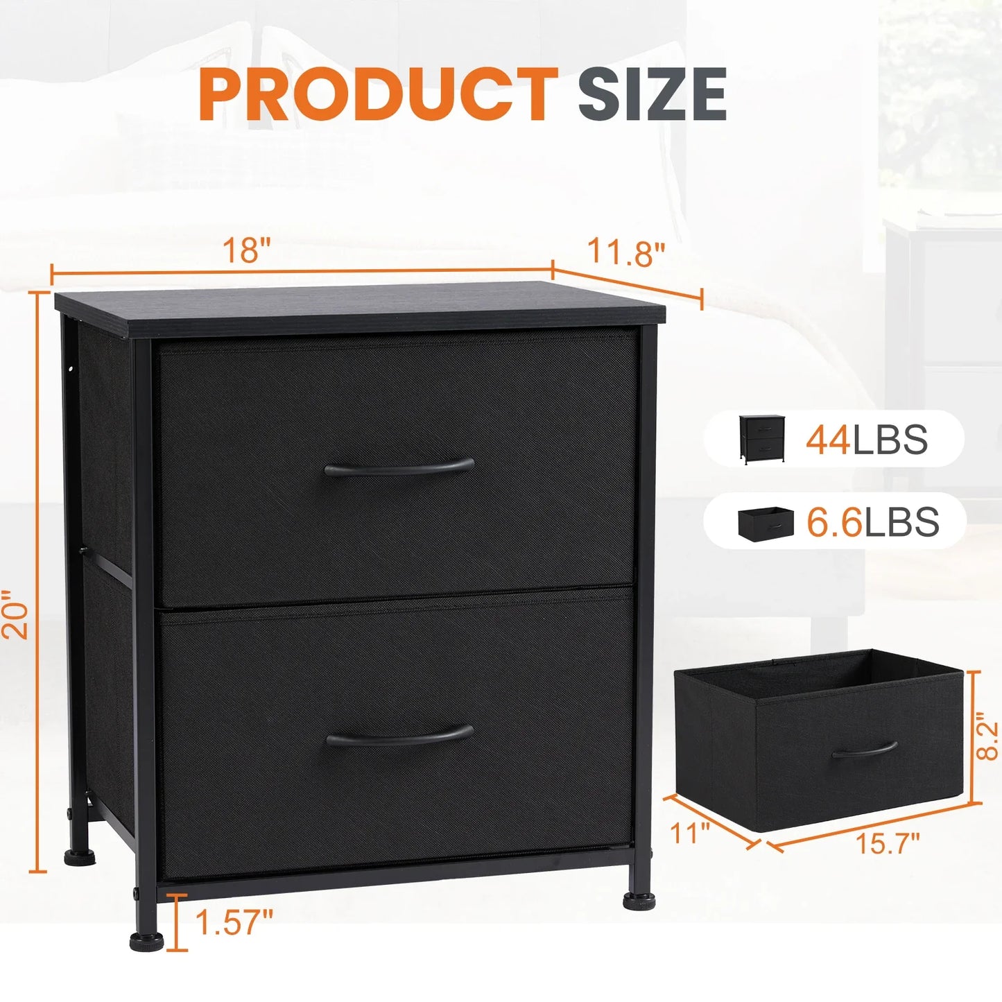 Nightstand Bedside Coffee Table Storage For Bedroom