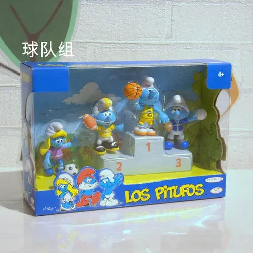 Children Play House Toy Smurf Mushroom House Doll Articulated Movable Nostalgic Animated Hand Puppet Ornaments Nostalgic Toy