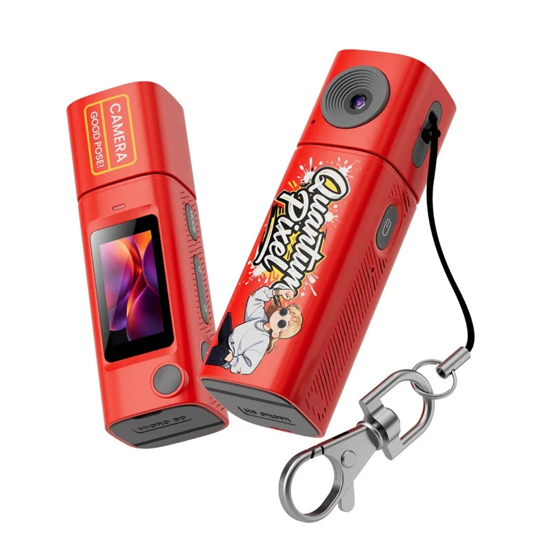 Lenovo G10 Lipstick CCD 2K Mini Thumb Camera Student Action Camera 61° HD Wide-angle Photo Video Recorder in DOPAMINE Colorway