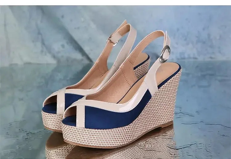 Size 33-40 Summer High Heel Wedges Sandals Female Peep Toe Leisure Platform Sandals Women Shoes