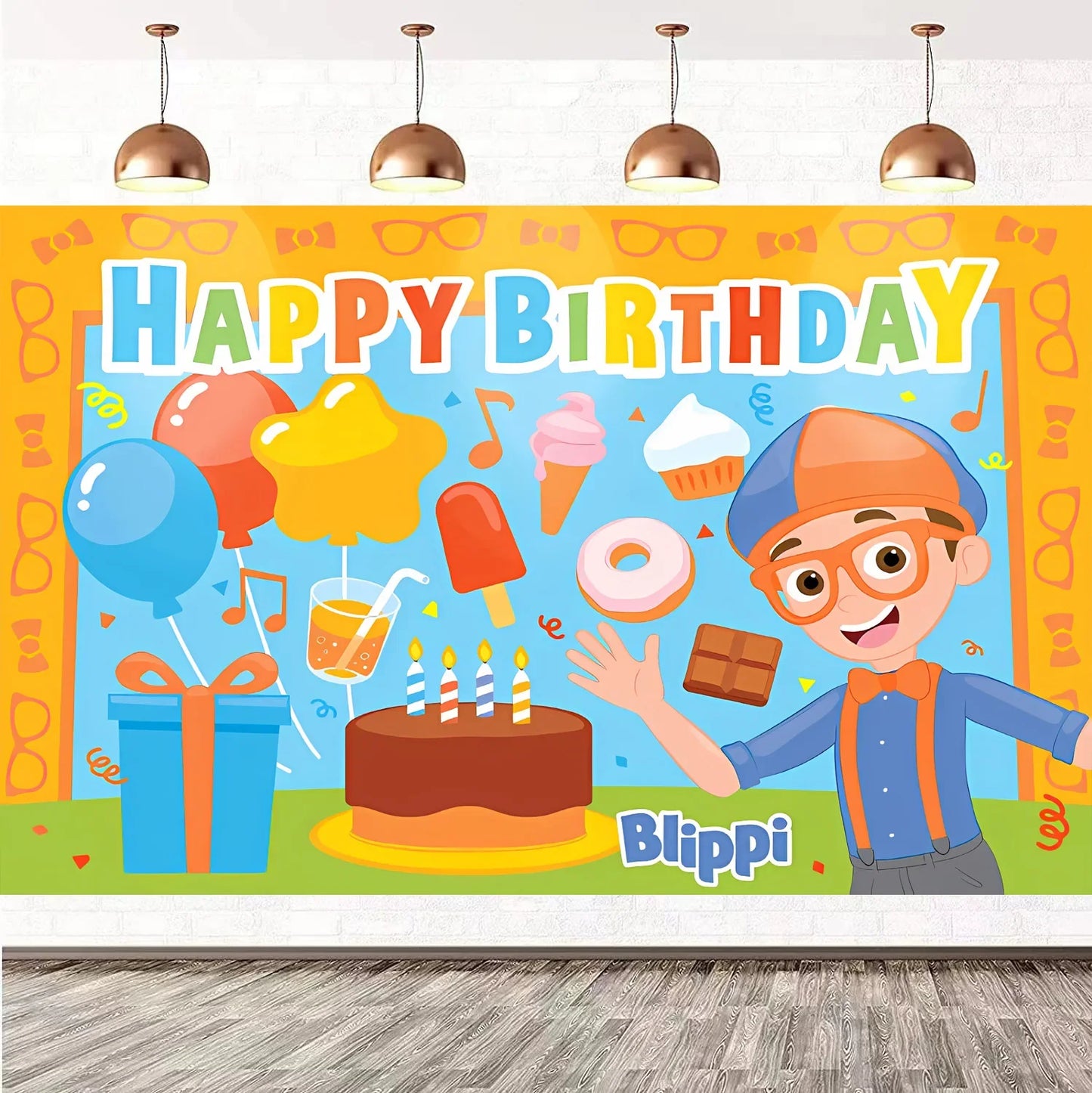 Bli-Ppi-Toy Theme Party Supplies Disposable Set Background Balloon Banner