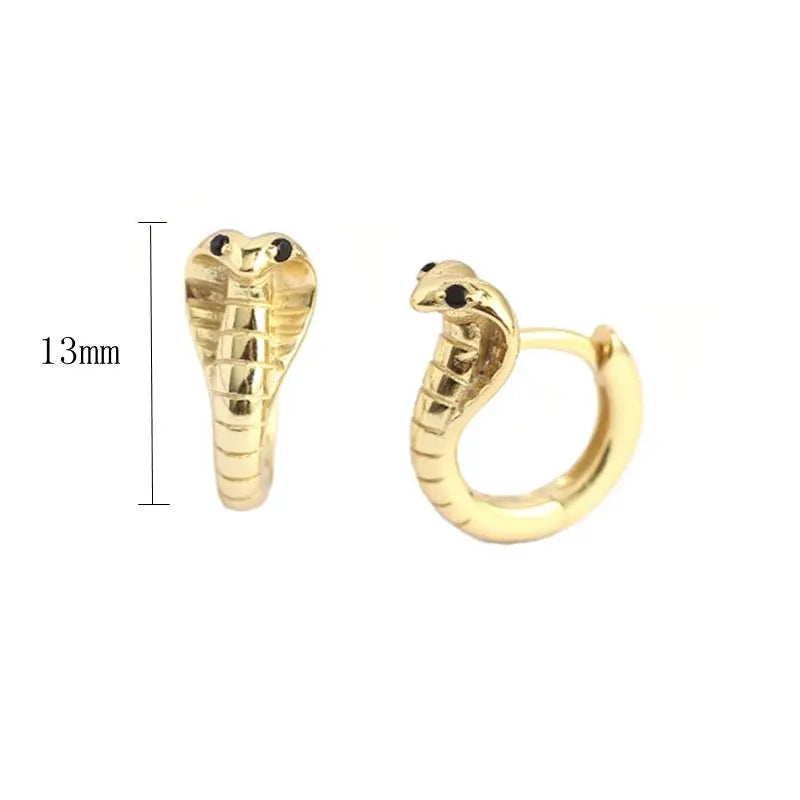 925 Sterling Silver Needle Pave Crystal Snake Type Stud Earrings for Women Simple Cute Animal Earrings Fashion Delicate Jewelry