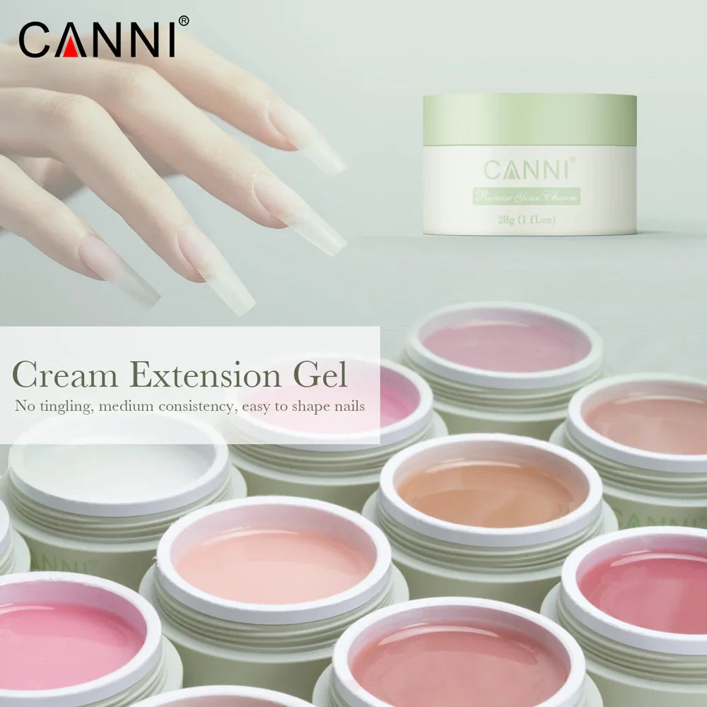CANNI NEW 28g Cream Extension Gel White Clear French Nail Art DIY For Quick Prolong Nails Finger Form Manicure Tips Tools