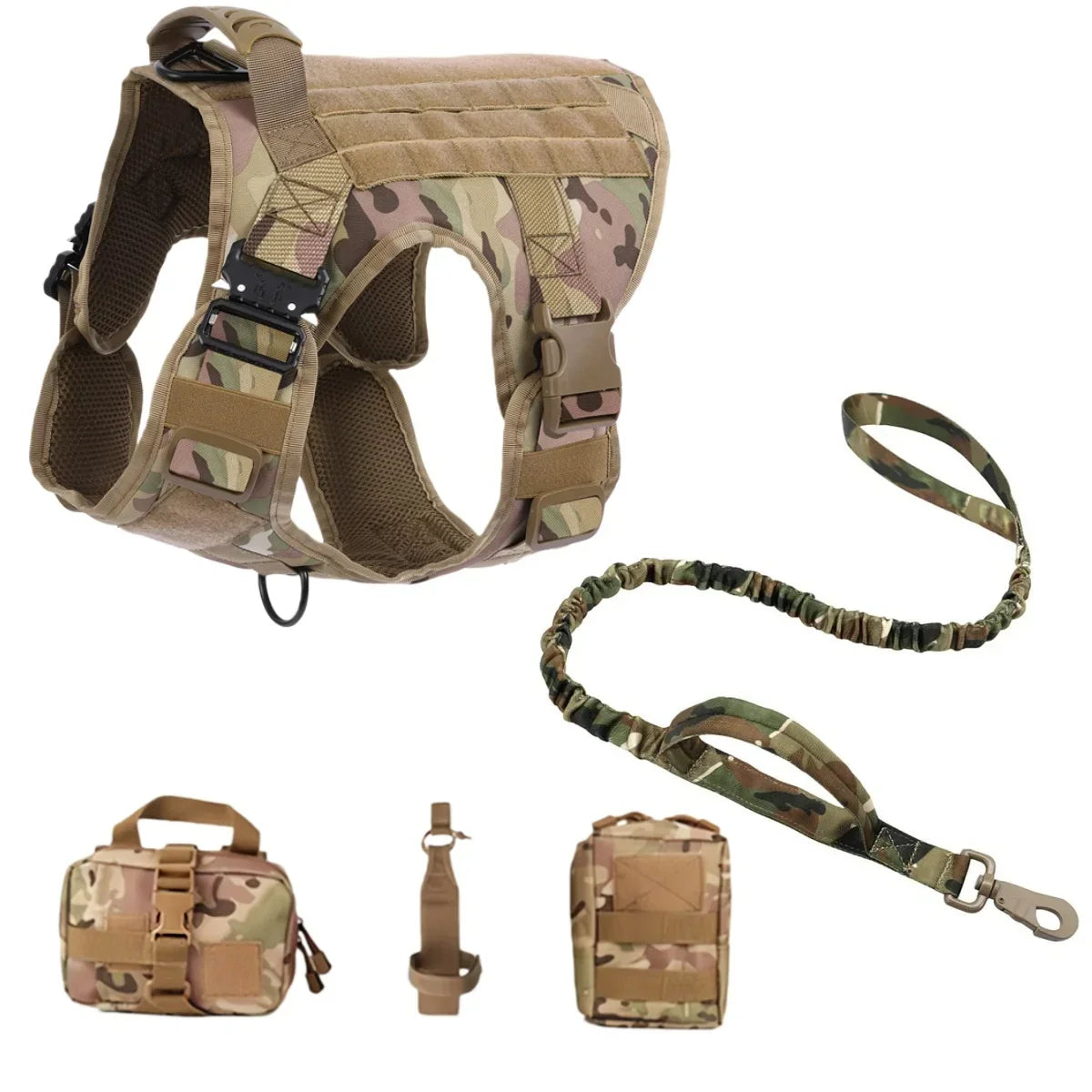 Tactical Military Vest Pet German Shepherd Golden Retriever Tactical Training Dog Harness and Leash Set For All Breeds Dogs