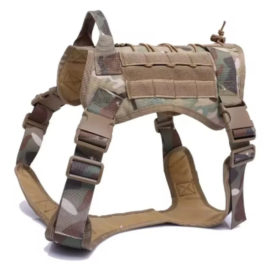 Tactical Dog Harness Military Training  Padded Quick Release Vest Pet Training Dog Harness For Set Small Medium Large Dogs