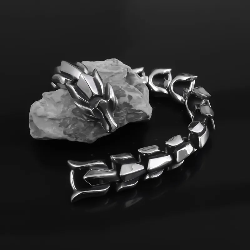 Vintage Gothic Full Skull Bracelet Motorcycle Riding Rock Bike Hip Hop Punk Jewelry Halloween Gift