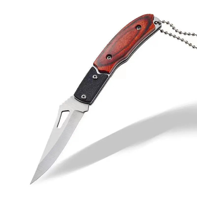 Folding Knife Stainless Steel Outdoor Knife Multifunctional Mini Knife Portable Keychain Fruit Knife