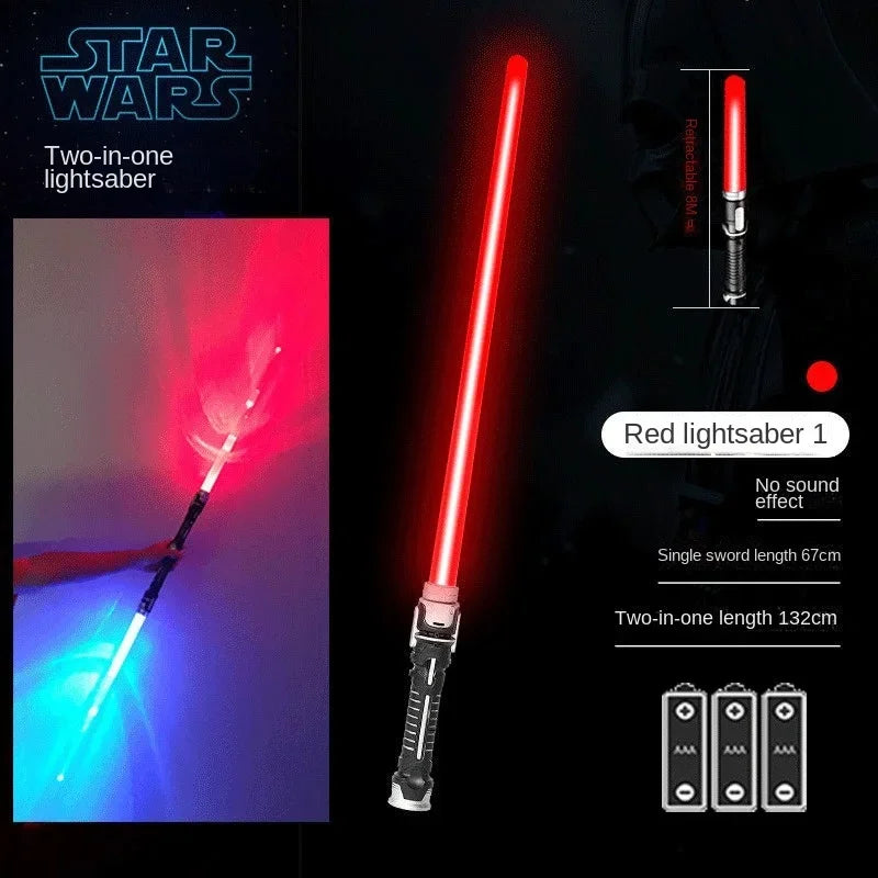 Retractable Lightsaber Finger Rotating Laser Sword Flash Luminous Soundfont Force FX FOC Blaster Cosplay Battle Toy For Kid Gift