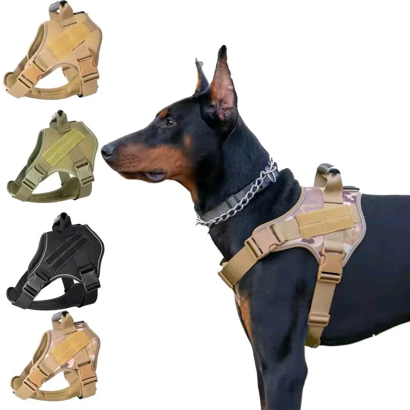 Tactical Dog Harness for Large Dogs No Pull Explosion Proof Heavy Duty Adjustable Military Grade K9 Training Walking Vest